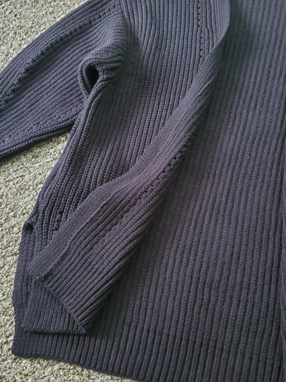 Free People Nightingale Cardigan Knit Open Front in Black - Large - Picture 5 of 9